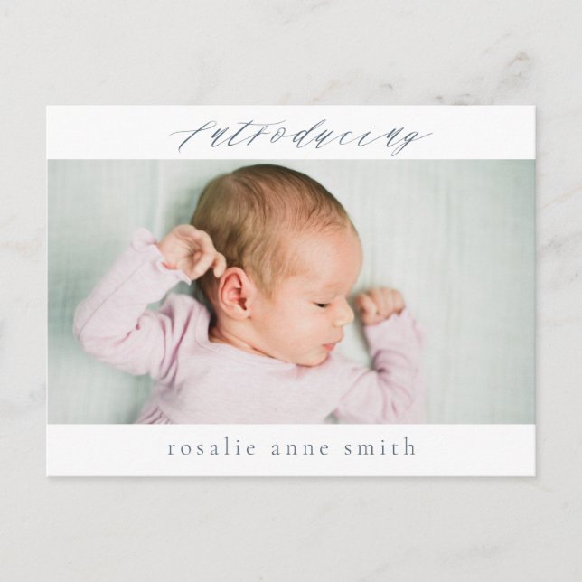 Multi-Photo Birth Announcement Post Card (Front)