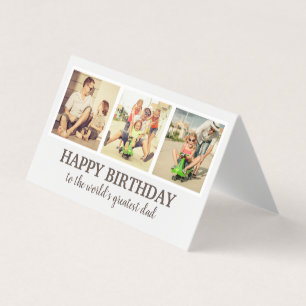 Multi Photo Children Pet Happy Birthday Dad