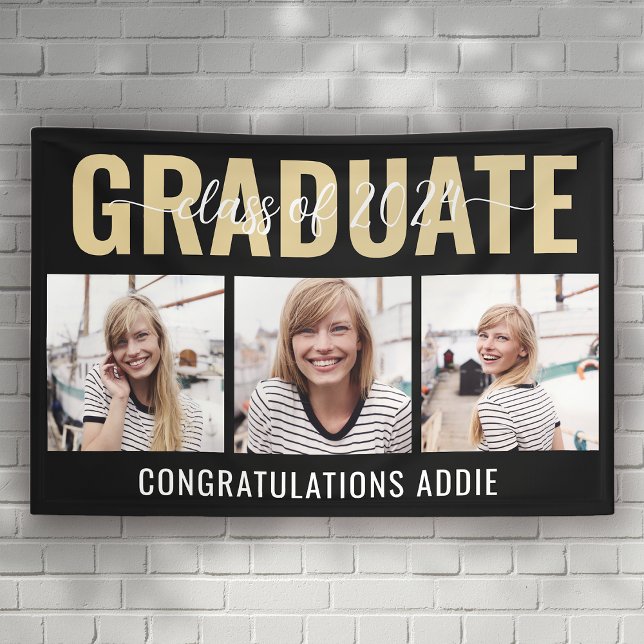 Multi Photo Collage Class of 2024 Graduation Banner (Creator Uploaded)