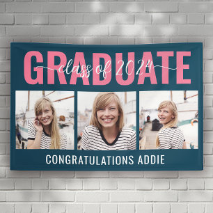 Multi Photo Collage Class of 2024 Graduation Banner
