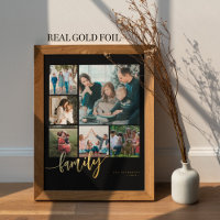 Multi photo collage family script modern