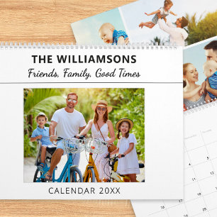 Multi Photo Collage Friends Family Personalized Calendar