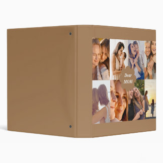 Multi Photo Collage Modern Personalized Binder