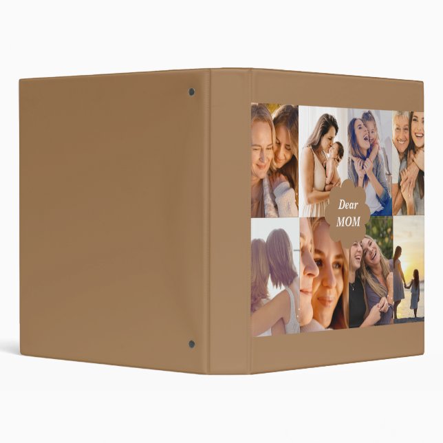 Multi Photo Collage Modern Personalized Binder (Background)