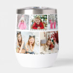 Multi Photo Collage Modern Personalized Name Thermal Wine Tumbler<br><div class="desc">Multi Photo Collage Modern Personalized Name Insulated Tumbler features a photo collage of five of your favorite photos. Personalized with your name in modern black script. Perfect for birthday,  Christmas,  baby shower and more. Designed by ©Evco Studio www.zazzle.com/store/evcostudio</div>