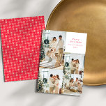 Multi Photo Collage Red Polka Dots Retro Christmas Holiday Card<br><div class="desc">Multi Photo Collage Red Polka Dots Retro Christmas Holiday Card</div>