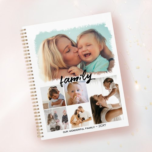 Multi Photo Collage Simple Frame Personalized Planner