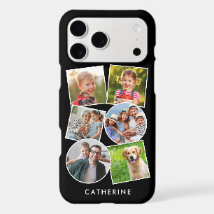 Multi Photo Collage Simple Minimal Black iPhone 17 Pro Max Case