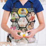 Multi Photo Collage Simple Modern Hexagon Pattern Apron<br><div class="desc">Multi Photo Collage Simple Modern Hexagon Honeycomb Pattern Personalized Kitchen Apronsfeatures a photo collage of your favorite photos in a hexagon shape. Perfect for gifts for birthday, Christmas, Mother's Day, Father's Day, Grandparents, brother, sister, best friend and more. PHOTO TIP: center your photos before uploading to Zazzle. Designed by ©Evco...</div>