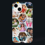Multi Photo Collage Simple Modern Hexagon Pattern Case-Mate iPhone 14 Case<br><div class="desc">Multi Photo Collage Simple Modern Hexagon Pattern Phone Cases features a photo collage of your favorite photos in a hexagon shape. Perfect for birthday,  Christmas,  Mother's Day,  Father's Day,  Grandparents,  brother,  sister,  best friend and more. PHOTO TIP: center your photos before uploading to Zazzle. Designed by ©Evco Studio www.zazzle.com/store/evcostudio</div>