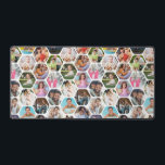 Multi Photo Collage Simple Modern Hexagon Pattern Desk Mat<br><div class="desc">Multi Photo Collage Simple Modern Hexagon Honeycomb Pattern Personalized Custom Suitcase Desk Mat Mousepad features a photo collage of your favorite photos in a hexagon shape. Perfect for gifts for birthday, Christmas, Mother's Day, Father's Day, Grandparents, brother, sister, best friends and more. PHOTO TIP: center your photos before uploading to...</div>