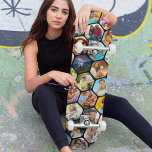 Multi Photo Collage Simple Modern Hexagon Pattern Skateboard<br><div class="desc">Multi Photo Collage Simple Modern Hexagon Pattern Skateboard features a photo collage of your favorite photos in a hexagon shape. Perfect for birthday,  Christmas,  Mother's Day,  Father's Day,  Grandparents,  brother,  sister,  best friend and more. PHOTO TIP: center your photos before uploading to Zazzle. Designed by ©Evco Studio www.zazzle.com/store/evcostudio</div>