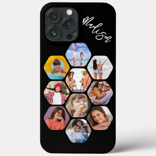 Multi Photo Collage Simple Modern Personalized iPhone 13 Pro Max Case