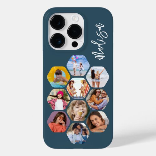 Multi Photo Collage Simple Modern Personalized Case_Mate iPhone 14 Pro Case