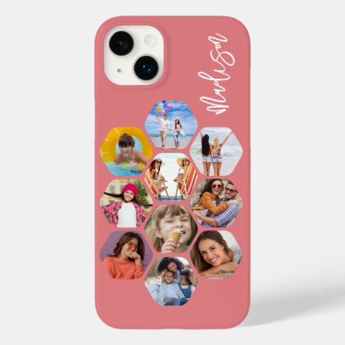 Multi Photo Collage Simple Modern Personalized Case_Mate iPhone 14 Plus Case