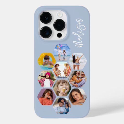 Multi Photo Collage Simple Modern Personalized Case_Mate iPhone 14 Pro Case