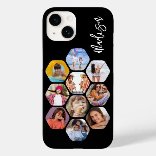 Multi Photo Collage Simple Modern Personalized Case_Mate iPhone 14 Case
