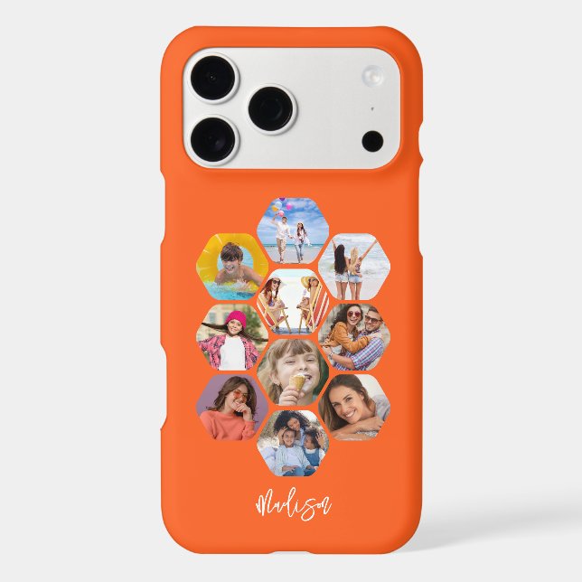 Multi Photo Collage Simple Modern Personalized Case-Mate iPhone Case (Back)