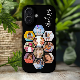 Multi Photo Collage Simple Modern Personalized iPhone 16 Case