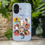 Multi Photo Collage Simple Modern Personalized iPhone 16 Case<br><div class="desc">Multi Photo Collage Simple Modern Personalized Name Hexagon Pattern Smartphone iPhone 16 Case Cover features a photo collage of your favorite photos in a hexagon shape. Personalized with your name. Perfect for birthday,  Christmas,  Mother's Day,  Father's Day,  Grandparents,  brother,  sister,  best friend and more. Designed by ©Evco Studio www.zazzle.com/store/evcostudio</div>