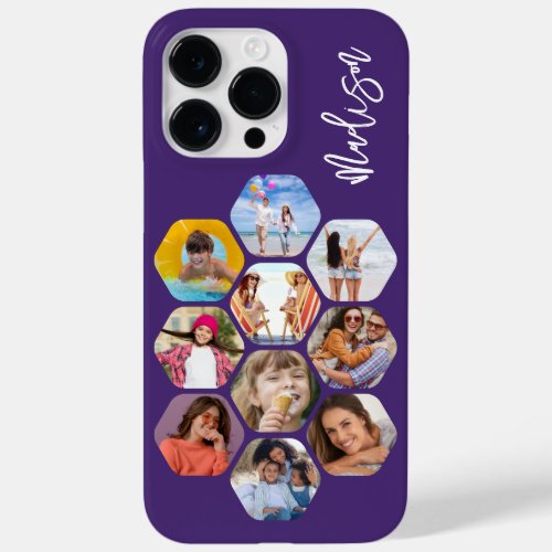 Multi Photo Collage Simple Modern Personalized Case_Mate iPhone 14 Pro Max Case