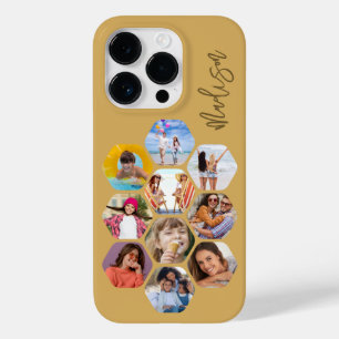 Multi Photo Collage Simple Modern Personalized Case-Mate iPhone 14 Pro Case