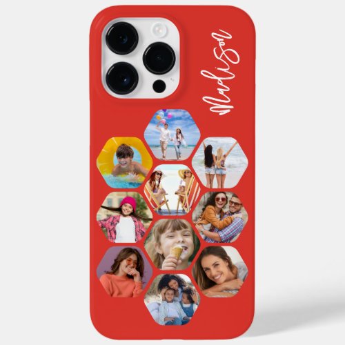 Multi Photo Collage Simple Modern Personalized Case_Mate iPhone 14 Pro Max Case
