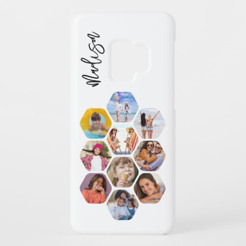 Multi Photo Collage Simple Modern Personalized Case_Mate Samsung Galaxy S9 Case