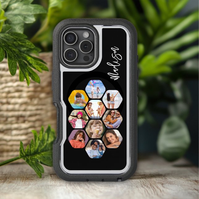 Multi Photo Collage Simple Modern Personalized Otterbox iPhone Case (Creator Uploaded)