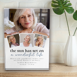 Multi Photo Collage Sympathy Photo Keepsake Block