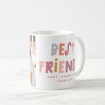 Multi photo colorful fun typography best friends coffee mug<br><div class="desc">Multi photo colorful fun typography girly best friends design. Part of a modern collection.</div>