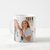 Multi photo colorful fun typography best friends coffee mug (Front Left)