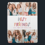 Multi photo colorful fun typography best friends iPad pro cover<br><div class="desc">Multi photo colorful fun typography girly best friends design. Part of a modern collection.</div>