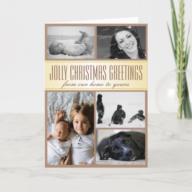 Multi-Photo Custom Family Christmas Card
