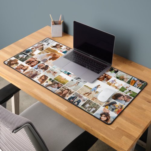 multi photo family gift keepsake desk mat