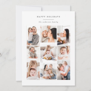 multi photo family modern holiday card