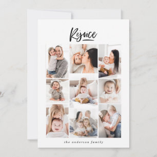 multi photo family modern holiday card
