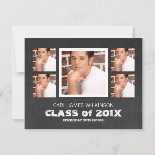 Multi Photo Graduation for Guys Announcement