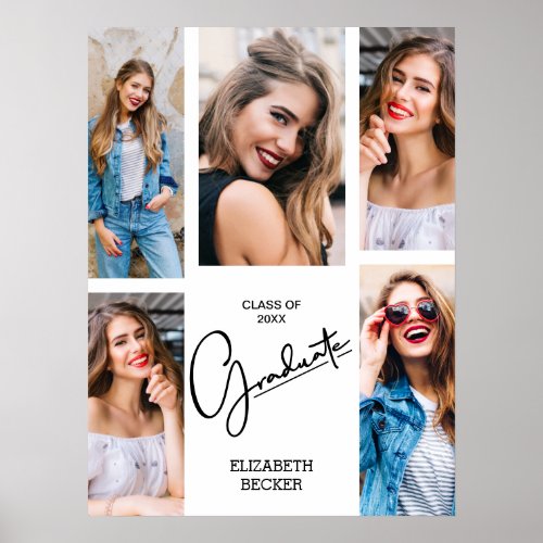 Multi Photo Graduation Keepsake Poster