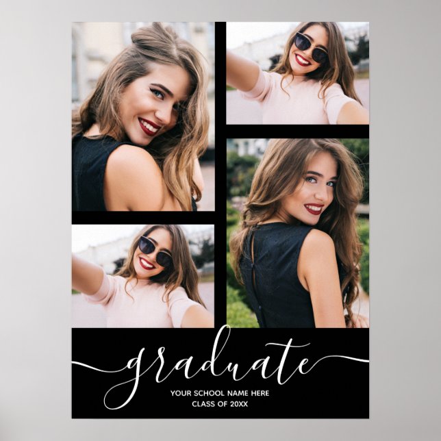 Multi Photo Graduation Party Poster (Front)