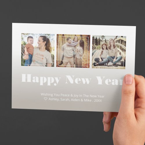 Multi Photo Happy New Years Holiday Postcard