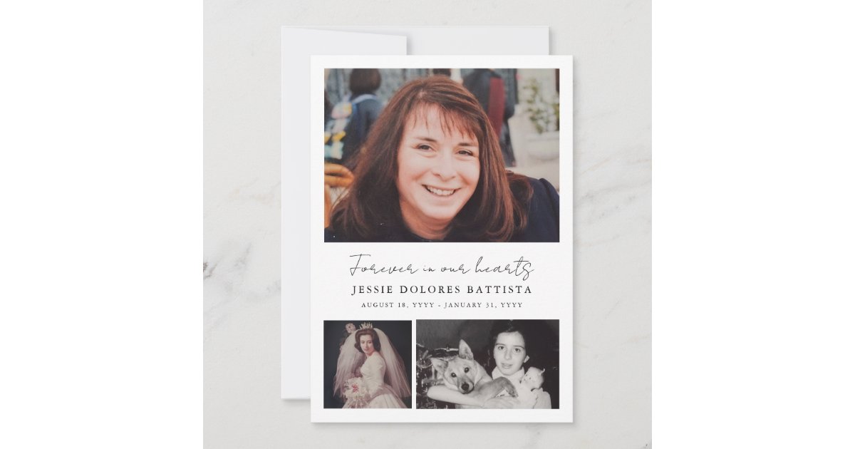 Multi Photo Memorial Sympathy Funeral Program | Zazzle