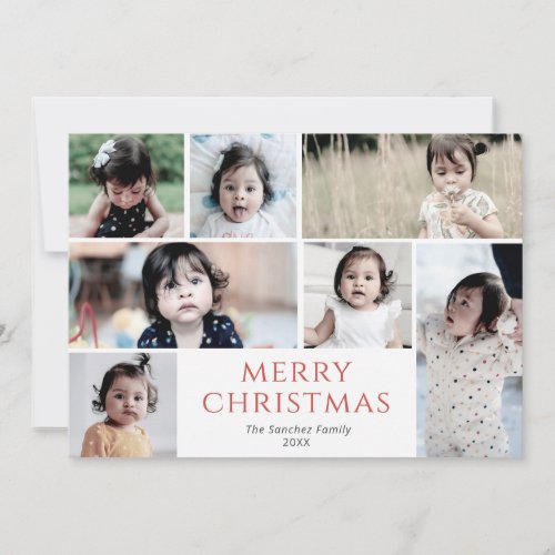 Multi Photo Merry  Christmas  Holiday Card