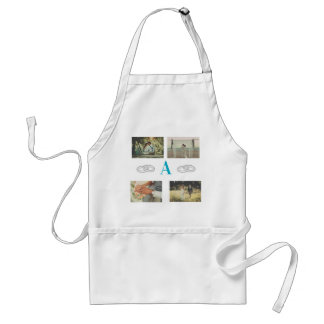 Multi Photo monogram wedding family gift  Adult Apron