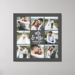 Multi photo monogram wedding family gift canvas print<br><div class="desc">Multi photo monogram wedding family gift. Ideal wedding,  new home,  anniversary,  birthday or Christmas gift. A fun way to show off all of your beautiful photographs.</div>