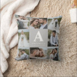 Multi photo monogram wedding family gift throw pillow<br><div class="desc">Multi photo monogram wedding family gift. Ideal wedding,  new home,  anniversary,  birthday or Christmas gift. A fun way to show off all of your beautiful photographs.</div>