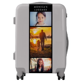 Multi Photo Personalized Luggage by beckynimoy at Zazzle