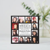 Multi Photo Sweet Sixteen Party Invitation (Standing Front)