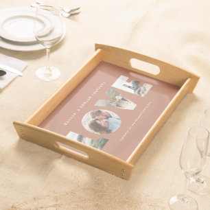 Multi Photo terracotta Simple Modern Personalized Serving Tray
