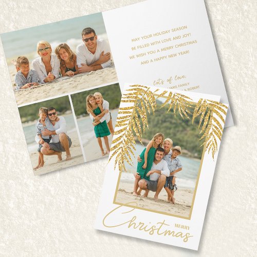 Multi Photo Tropical Christmas Holiday Card